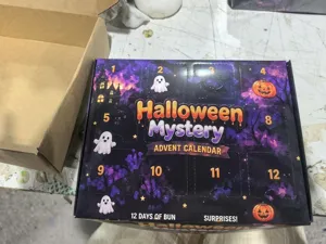 Halloween advent calendar mystery box with 12 pcs cute squishy toys for kids holiday gift