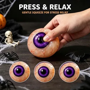 Halloween eyeball stress relief toy, slow rebound decompression squeeze toy for fun party.