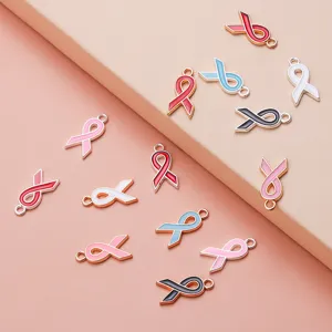 Legierung Emaillierte Schleife Anhänger, bunte DIY Schmuck Zubehör für Halsketten Armbänder.