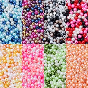 ABS Perlen Imitation lose Perlen fuer DIY Schmuckherstellung handgemachte Armbaender.