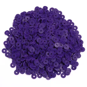 Perles intercalaires en argile polymère violette en vrac, perles plates rondes de 6mm pour bracelets DIY.