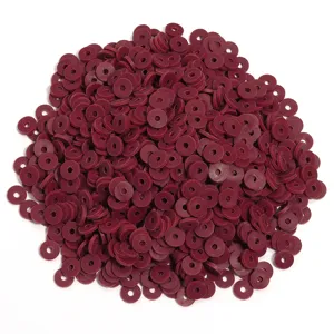 Vue détaillée de tranches d'argile polymère rouge, perles d'espacement 6mm pour bijoux DIY et loisirs