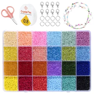 Kit de fabrication de bijoux DIY avec perles de rocaille et lettres et accessoires