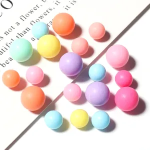 Perles rondes solides macaron en acrylique, remplissage DIY coloré et accessoires.