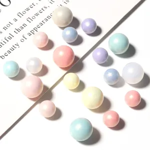 Perles Rondes Macaron Acrylique DIY Résine Époxy Remplissage Loisirs Créatifs Colorés