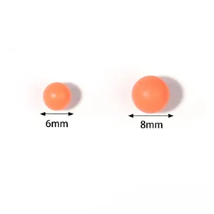 Perles rondes sans trou en acrylique macaron unies DIY résine faits main accessoires