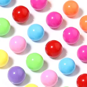 Perles rondes en acrylique colorees pour bricolage DIY, charge de resine et accessoires.