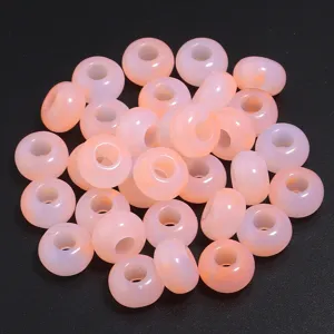 Pink translucent acrylic abacus large hole beads for DIY jewelry making accessories