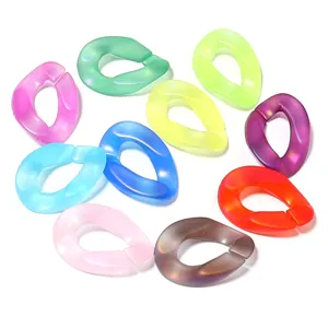Colorful translucent acrylic open links for DIY jewelry, earrings, and glasses chains main view