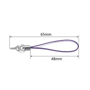Sangle de lanière de téléphone en polyester coloré avec œil à vis accessoire de bricolage