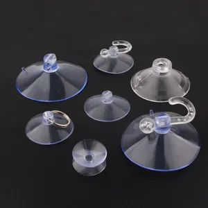 Transparent plastic suction cups heavy duty hooks multi size hanging utility tools set for home