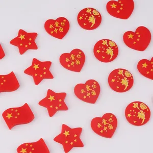 Red resin DIY accessories charm patriotic stars hearts flags for phone case handmade crafts