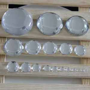 Cabochons acryliques transparents ronds strass plats patchs accessoires de bijoux faits