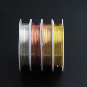 DIY Basteln Metalldraht Spulen Set in Silber Kupfer Gold Farben fuer Schmuck Herstellung