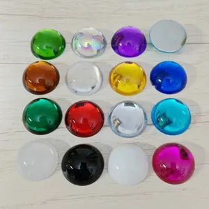 25mm ακρυλικά στρασάκια επίπεδης πλάτης cabochons, πολύχρωμα αξεσουάρ κοσμημάτων DIY.