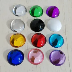 Strass en acrylique 30 mm cabochons dôme lisses pour fabrication bijoux DIY vue détaillée.