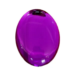 Cabochon ovale in acrilico viola per artigianato fai da te, toppa gemma liscia 30x40mm per gioielli.