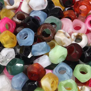 Colorful acrylic abacus beads transparent loose spacer beads for DIY jewelry making accessories