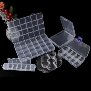 Transparent Plastic Storage Box Multi Grid Compartment Organizer Case For DIY Craft Beads Jewelry Parts Sorting Storage Container
