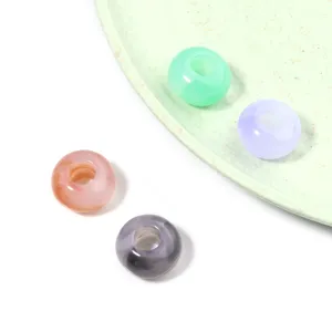 Colorful acrylic large hole abacus beads transparent loose beads DIY bracelet jewelry accessories