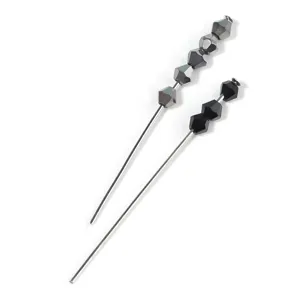 Metal DIY headpins with faceted beads for jewelry making and craft projects accessories.