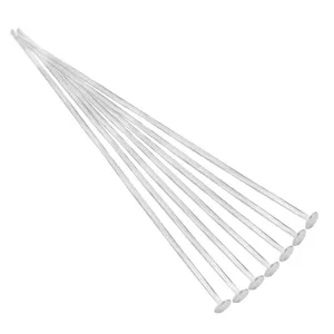 Silver flat head pins for jewelry making DIY crafting accessories and craft component parts