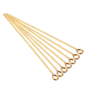Golden 9 pins eye pins DIY jewelry findings connectors for beading crafting 100pcs pack
