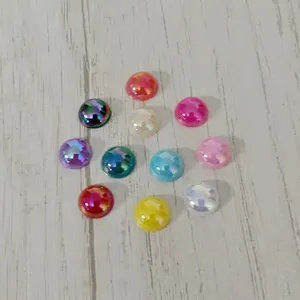 10mm colorful flatback resin rhinestones cabochons for DIY crafts and jewelry making accessories