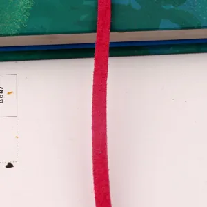 Red faux suede cord flat leather string for DIY jewelry making dream catcher necklace bracelet