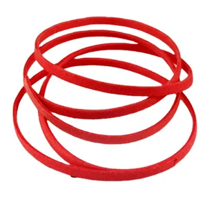 5mm Korean velvet deer leather cord red flat suede cord for handmade DIY jewelry crafting