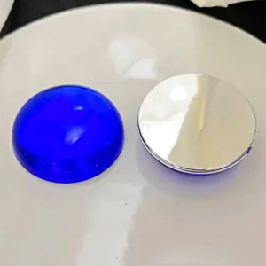 Cabochon Acrilico 40mm Retropiatto Blu Mezzaluna Strass Fai Da Te Creazione Gioielli Accessori
