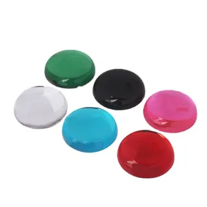 Cabochon in acrilico da 40mm, pietre piatte trasparenti e colorate per decorazioni fai da te.