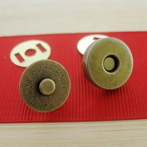 Boutons pression magnétiques couleur bronze pour sacs DIY et porte-monnaie en métal