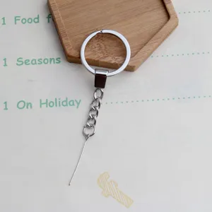 Accessorio per portachiavi in metallo DIY con anello diviso e catena per gioielli fatti.