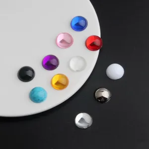 Cabochon Semitondi in Acrilico Pietre Lisce Flatback per Gioielli Fai da Te Accessori Artigianali Decorazioni Scrapbooking