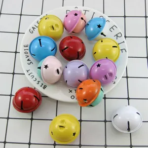 Set di campanelli in metallo colorato 4cm per collare per animali decorazione di Natale.