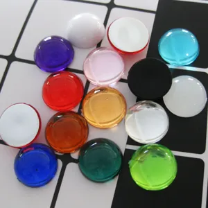 DIY 16mm Smooth Semi-Circular Acrylic Cabochons Flatback Pearl Luster Gems For Jewelry Making Hair Accessories Handcrafting Craft Supplies