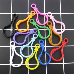 DIY Jewelry Making Acrylic Plastic Colorful Keychain Clasp Question Mark Lobster Hook Bulb Clasp For Bag Key Accessory
