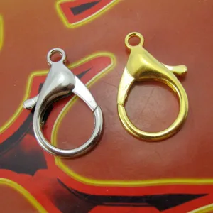 Détails de fermoir mousqueton en métal, accessoire porte-clés en alliage pour bijoux DIY.