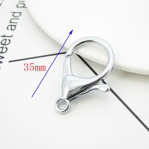 Mousqueton en metal 35mm crochet pivotant accessoires de fabrication de bijoux de sac porte-cles