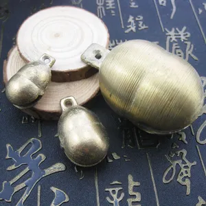 Retro brass bell DIY accessories vintage handmade pendant charms for pet crafts supplies.