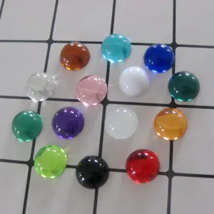 Colorful flatback round acrylic cabochons for DIY crafts, multi-color mix gems patch.