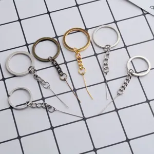 DIY metal key ring keychain accessories with 9 pins jewelry making craft supplies set