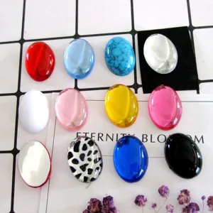 Strass Acryliques Ovales Plats 18x25mm Accessoires de Bijoux DIY Patchs de Pierres Précieuses pour l'Artisanat