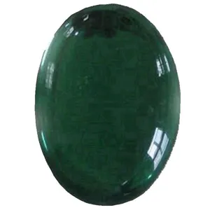 Beau cabochon oval en acrylique vert foncé strass plat pour fabrication de bijoux DIY.