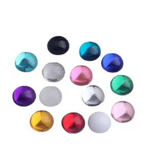 Strass en Acrylique Plat 18mm Demi-cercle Pierre Précieuse DIY Accessoires de Bijoux Faits Main