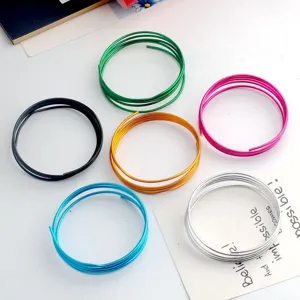 Colorful craft aluminum wire loops for DIY handmade modeling, bonsai and art projects.