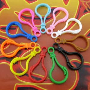 Colorful plastic key clasps DIY lobster claw clips ring buckles assorted multi-color set