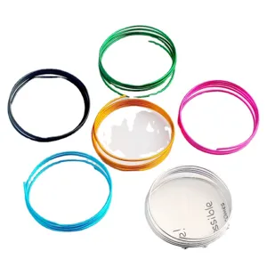 Colorful soft aluminum wire coils for DIY crafts, bonsai, bicycle models and doll skeletons.