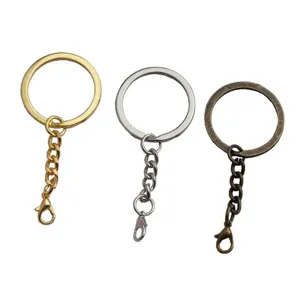 Portachiavi Metallo DIY Moschettone Anello Spezzato Accessori Artigianato Set Oro Argento